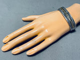 Bruce Morgan Exquisite Vintage Native American Navajo Sterling Silver And Gold Bracelet-Nativo Arts