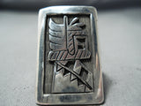 Outstanding Vintage Hopi Sterling Silver Kachina Ring Native American-Nativo Arts