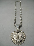 Heavy Important Vintage Native American Navajo Ben Begaye Sterling Silver Necklace-Nativo Arts