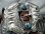 Extremely Rare Turquoise Vintage Native American Navajo Sterling Silver Concho Belt-Nativo Arts