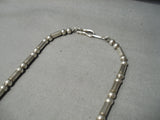 Museum Vintage Native American Navajo Persin Turquoise Sterling Silver Necklace Old-Nativo Arts