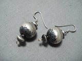 Fabulous Navajo Native American Sterling Silver Earrings-Nativo Arts