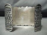 One Of The Biggest Chunkiest Native American Navajo Coral Sterling Silver Bracelet-Nativo Arts