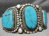 One Of The Best Vintage Native American Navajo Rick Martinez Turquoise Sterling Silver Bracelet-Nativo Arts