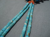 Astounding Vintage Navajo Native American Turquoise And Heishi Necklace-Nativo Arts