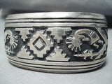 Authentic Vintage Native American Navajo Thomas Singer Sterling Silver Bracelet Old-Nativo Arts