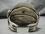 One Of The Best Vintage Native American Navajo Teardrop Turquoise Sterling Silver Bracelet Old-Nativo Arts