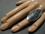 Impressive Vintage Hopi Native American Sterling Silver Ring Old-Nativo Arts