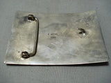 Best Vintage Native American Zuni Eleanor Weeka Turquoise Sterling Silver Buckle-Nativo Arts