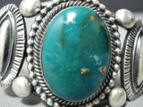 Important Vintage Native American Navajo Leo Martinez Turquoise Sterling Silver Bracelet-Nativo Arts