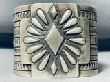137 Grams Concho Shield Native American Navajo Sterling Silver Repoussed Bracelet-Nativo Arts