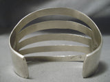 Astonishing Vintage Native American Navajo Split Shank Sterling Silver Bracelet Old-Nativo Arts