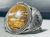 One Of The Most Unique Vintage Native American Navajo Petrified Wood Sterling Silver Bracelet-Nativo Arts
