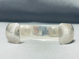 Amazing Vintage Native American Navajo Sterling Silver Bracelet Kirk Smith Signed-Nativo Arts