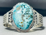 One Of The Best Native American Navajo Ice Blue Turquoise Sterling Silver Bracelet-Nativo Arts