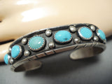 Marvelous Vintage Native American Navajo Turquoise Sterling Silver Bracelet-Nativo Arts