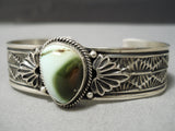 Important Damale Turquoise Vintage Native American Navajo Sterling Silver Bracelet-Nativo Arts