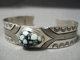 Vivid Vintage Native American Navajo Tortoise Turquoise Sterling Silver Bracelet-Nativo Arts