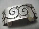 Incredible Vintage Hopi Native American Sterling Silver Bracelet Old-Nativo Arts