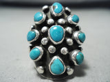 Preston Monongye Vintager Native American Hopi Turquoise Sterling Silver Ring-Nativo Arts