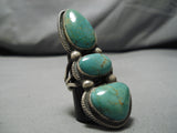 Superb Vintage Navajo Royston Turquoise Sterling Silver Native American Ring-Nativo Arts