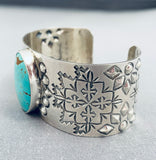Jake Francosa San Felipe 8 Turquoise Sterling Silver Bracelet-Nativo Arts