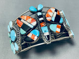 One Of The Best Ever Native American Navajo Turquoise Butterfly Sterling Silver Bracelet-Nativo Arts