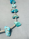 Native American Marvelous Vintage Santo Domingo Turquoise Sterling Silver Necklace-Nativo Arts