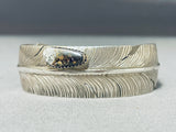 Important Rare Vintage Native American Navajo Ben Begaye White Buffalo Sterling Silver Bracelet-Nativo Arts