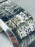 The Most Intricate Vintage Native American Zuni Peal Sterling Silver Bracelet-Nativo Arts