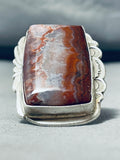 Grand Native American Navajo Agate Sterling Silver Huge Ring-Nativo Arts