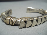 Authentic Vintage Native American Navajo Orville Tsinnie 14k Gold Sterling Silver Bracelet-Nativo Arts