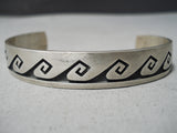 Important Vintage Hopi Sterling Silver Bracelet Native American-Nativo Arts