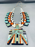 Native American Double Sided Substantial Santo Domingo Turquoise Inlay Necklace-Nativo Arts