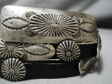 Stunning Vintage Navajo Sterling Silver Native American Concho Belt Old-Nativo Arts