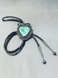 One Of The Best Vintage Native American Navajo Royston Turquoise Sterling Silver Bolo Tie-Nativo Arts