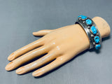 Excellent Vintage Native American Navajo Morenci Turquoise Sterling Silver Bracelet-Nativo Arts