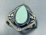 Wil Begay Vintage Native American Navajo Green Turquoise Sterling Silver Bracelet-Nativo Arts