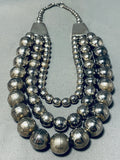 One Of The Best Ever Vintage Native American Navajo Sterling Silver Necklace-Nativo Arts