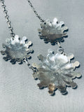 Striking Vintage Native American Zuni Mother Of Pearl Sterling Silver Sunface Necklace-Nativo Arts