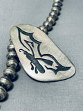 One Of The Most Beautiful Vintage Native American Hopi Sterling Silver Butterfly Necklace-Nativo Arts