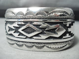 Authentic Vintage Native American Navajo Thomas Singer Sterling Silver Bracelet-Nativo Arts