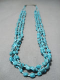 Incredible Vintage Native American Navajo Turquoise Sterling Silver Necklace-Nativo Arts