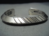 Authentic Vintage Native American Navajo Orville Tsinnie Sterling Silver Bracelet-Nativo Arts