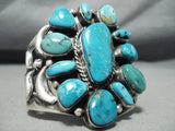 Important Kee Vintage Native American Navajo Turquoise Sterling Silver Bracelet-Nativo Arts