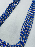 Native American One Of Best Vintage Tubule Lapis Heishi Santo Domingo Sterling Silver Necklace-Nativo Arts
