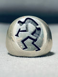 Important Vintage Native American Hopi Sterling Silver Ring-Nativo Arts
