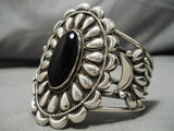 Quality Towering Vintage Native American Navajo Repoussed Sterling Silver Bracelet-Nativo Arts