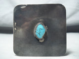 Incredible Vintage Native American Navajo Blue Diamond Turquoise Sterling Silver Trinket Box-Nativo Arts
