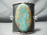 Native American One Of The Biggest Ever #8 Turquoise Sterling Silver Thunderbird Bracelet-Nativo Arts